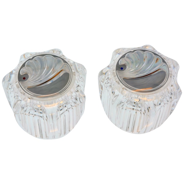 Jones Stephens Acrylic Knob Replacement Handles fits Delta/Delex and Peerless, Pair C25445 - main